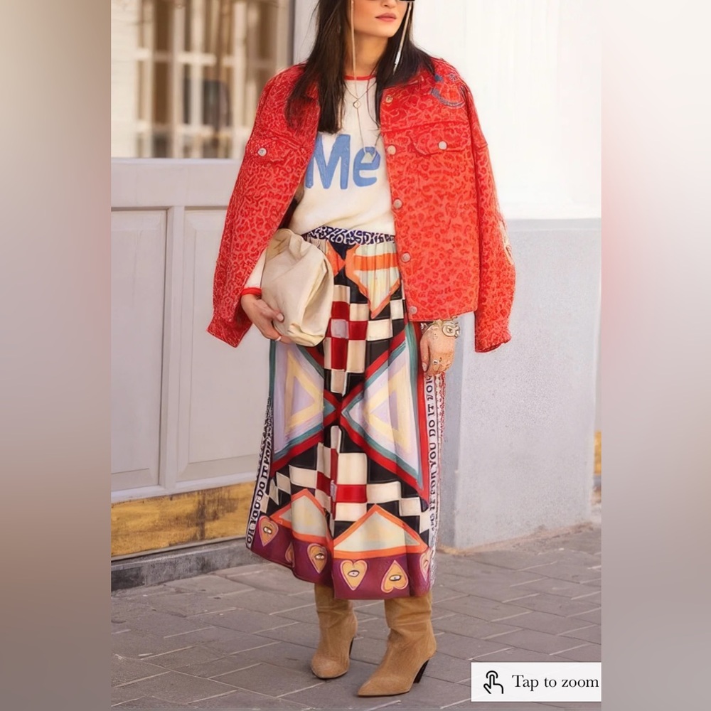 Me369 - Joy Printed Midi Skirt - Nomadic